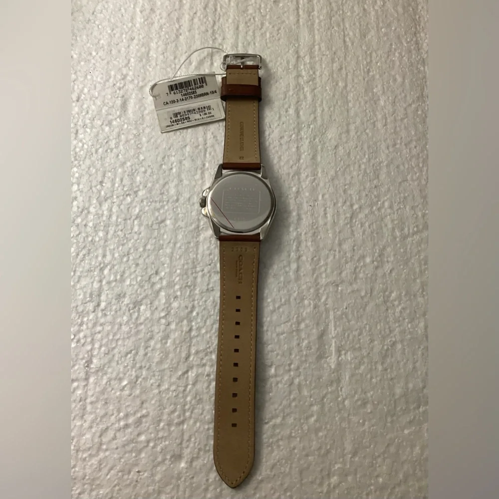 Coach Men's Greyson Brown Leather Strap Watch